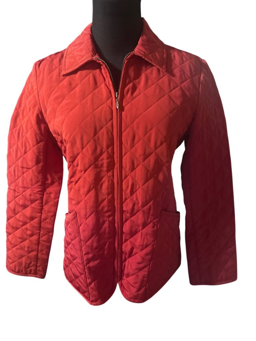 Pendleton burnt orange quilted zip up jacket size XS